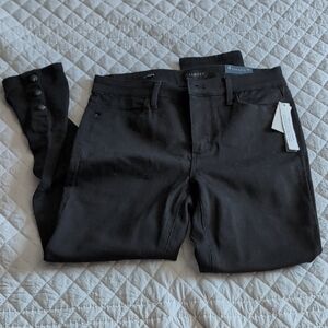 Talbots Black Skinny Jeans with Ankle Button Detail